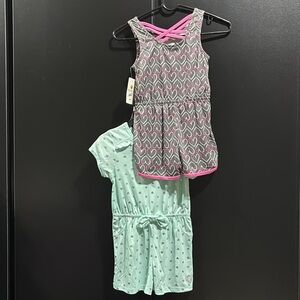 Body Glove Rompers Quick Dry,mint green short sleeve & gray/pink crisscross back